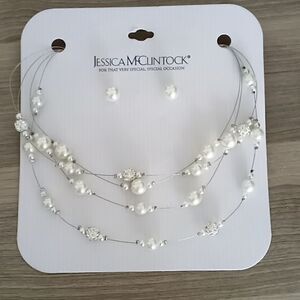 Jessica McClintock earring and necklace set